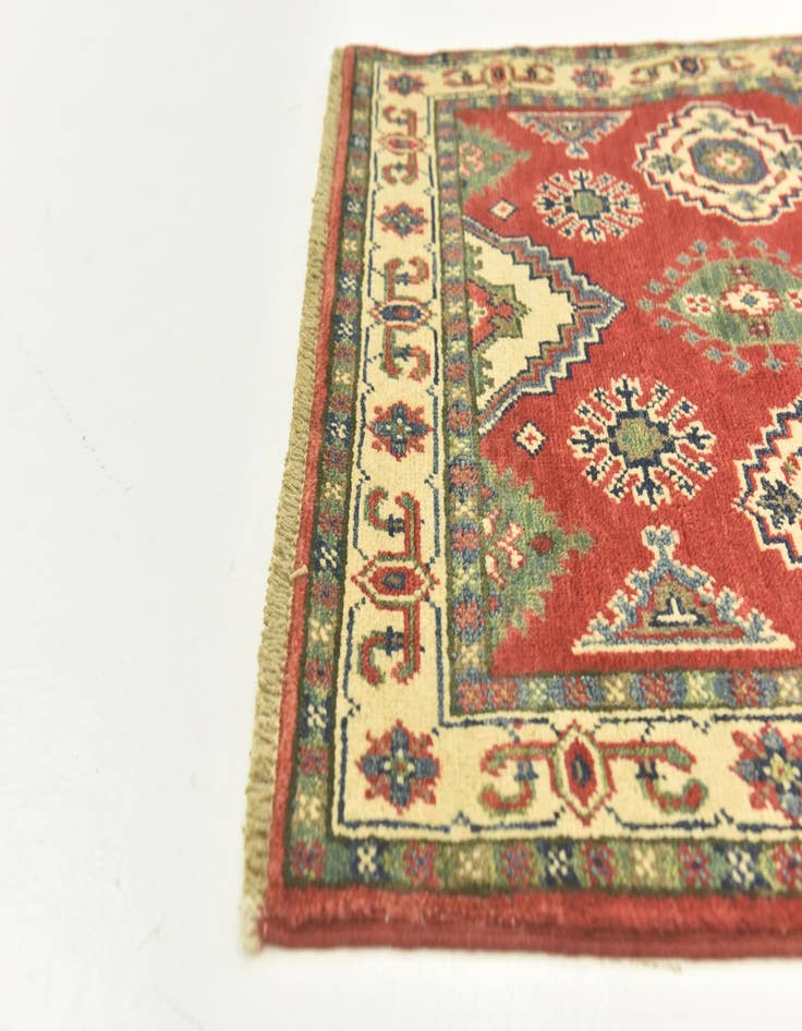 Detail image of 2' 9 x 4'  Hand Knotted Kazak Rug