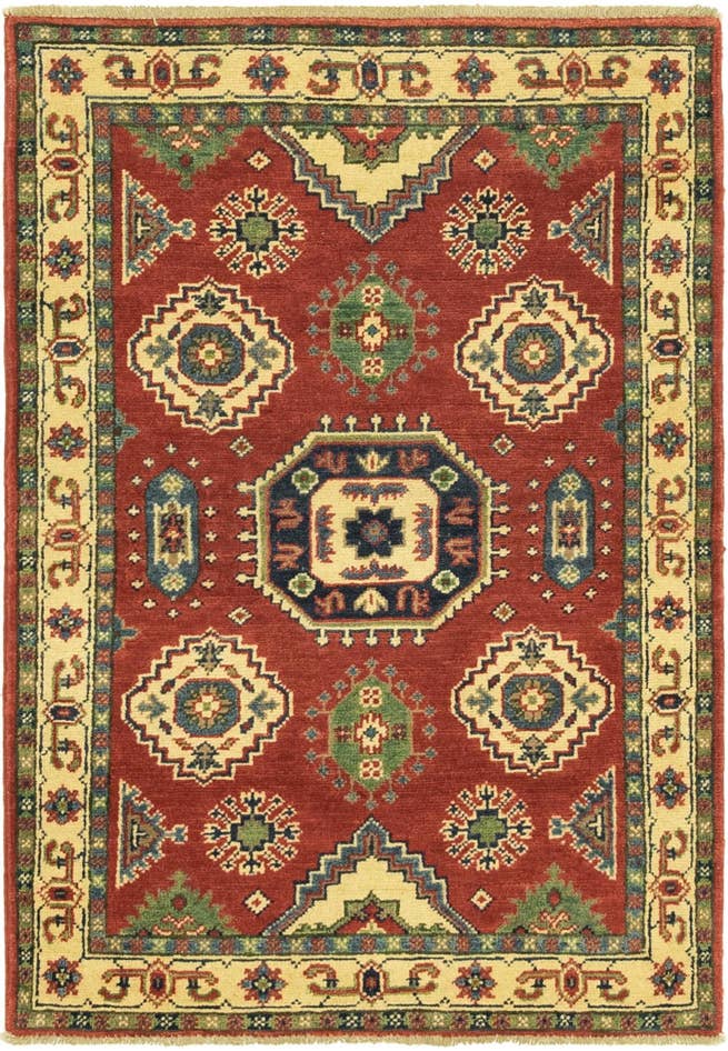 Detail image of 2' 9 x 4' Hand Knotted Kazak Rug