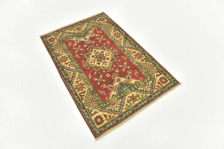 Detail image of 2' 8 x 4' Hand Knotted Kazak Rug