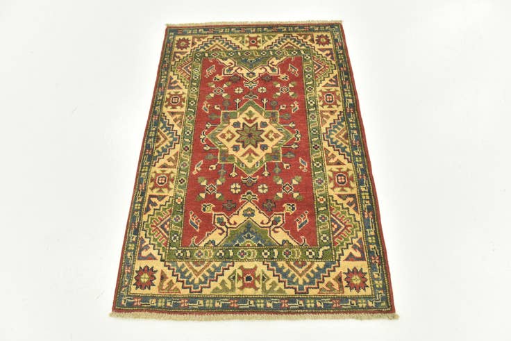 Detail image of 2' 8 x 4' Hand Knotted Kazak Rug