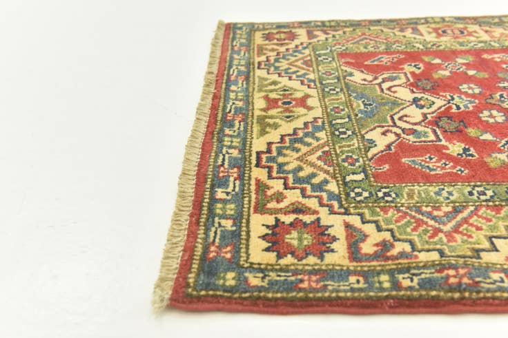 Detail image of 2' 8 x 4' Hand Knotted Kazak Rug
