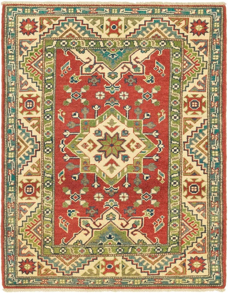 Detail image of 2' 8 x 4' 2 Hand Knotted Kazak Rug
