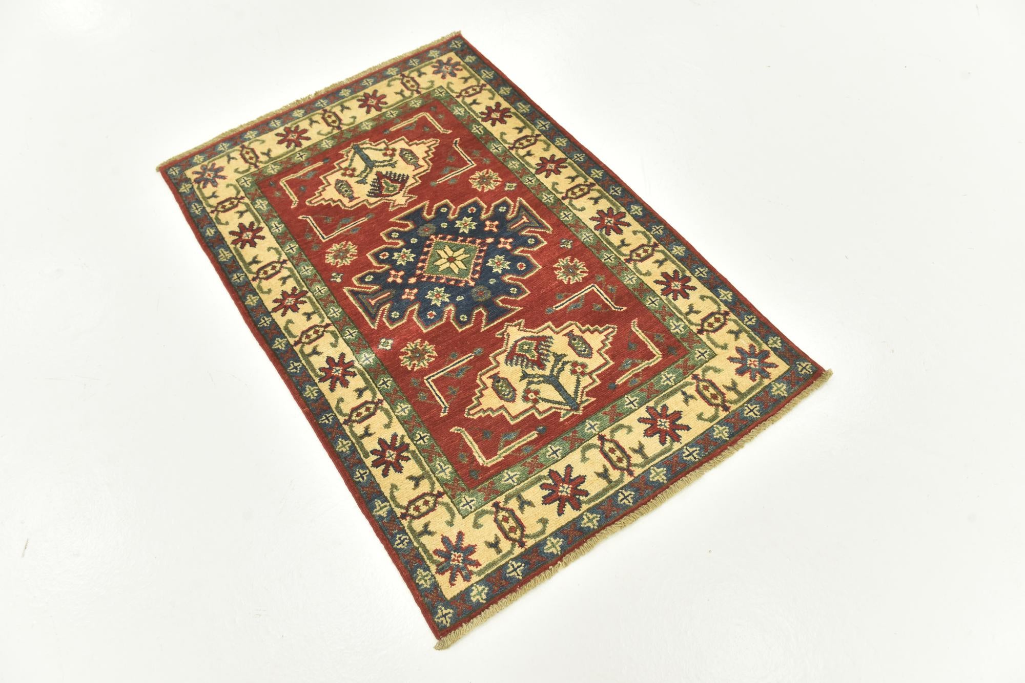 2' 9 x 4' 1 Hand Knotted Kazak Rug