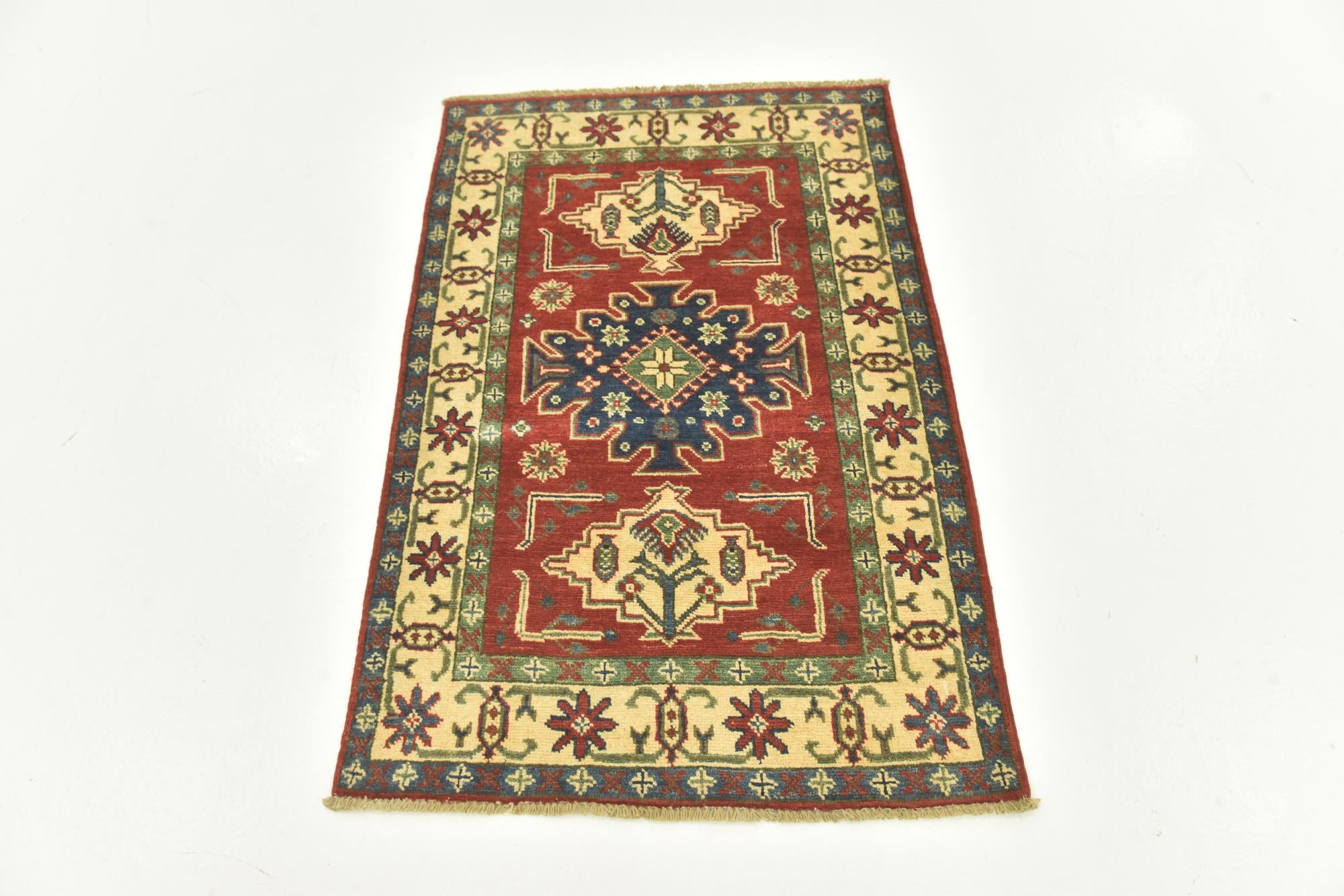 2' 9 x 4' 1 Hand Knotted Kazak Rug