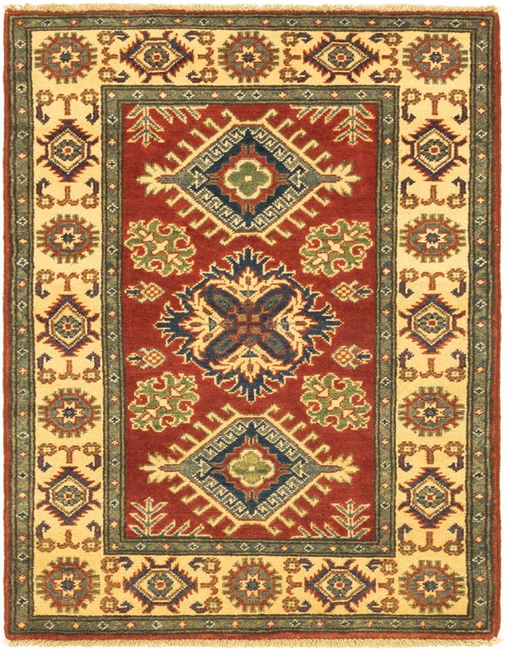 Detail image of 2' 8 x 4' 2 Hand Knotted Kazak Rug