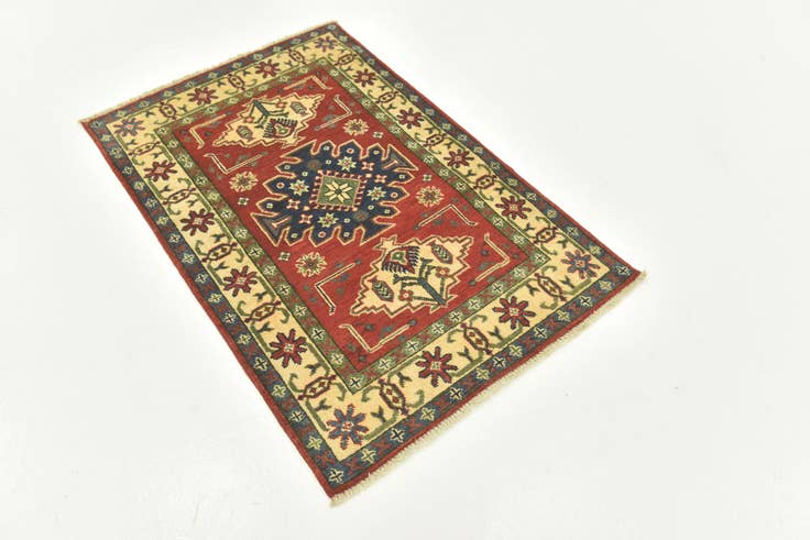 Detail image of 2' 9 x 4' 3 Hand Knotted Kazak Rug