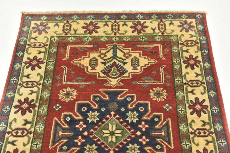 Detail image of 2' 9 x 4' 3 Hand Knotted Kazak Rug