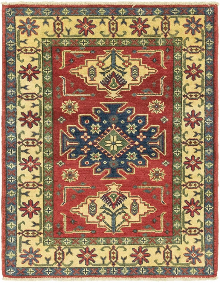 Detail image of 2' 9 x 4' 3 Hand Knotted Kazak Rug