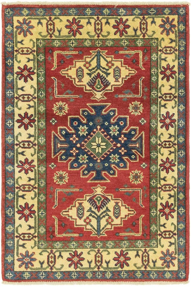 Detail image of 2' 9 x 4' 3 Hand Knotted Kazak Rug