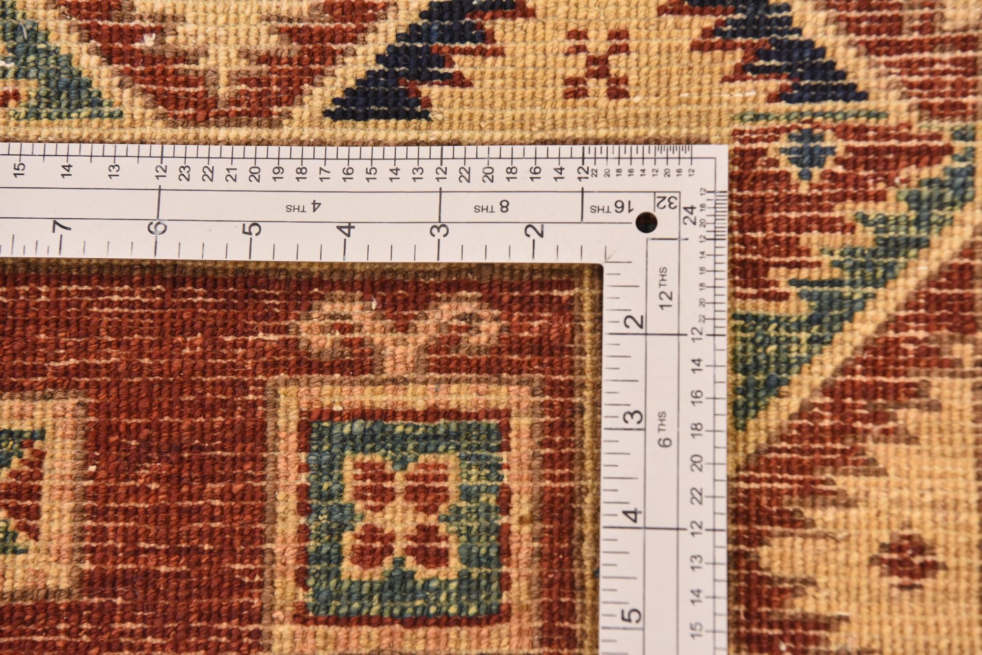 3' 1 x 4' 10 Hand Knotted Kazak Rug