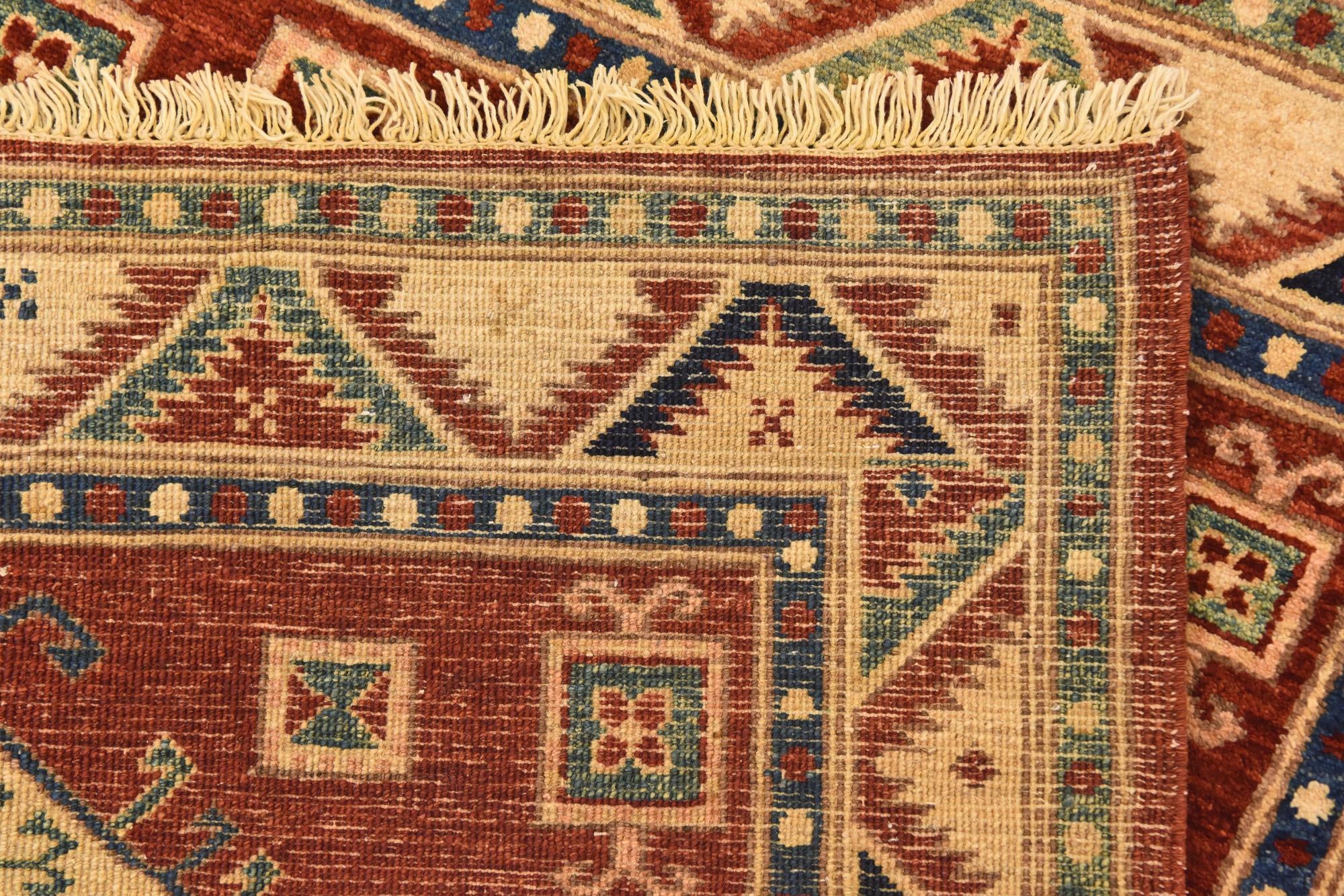 3' 1 x 4' 10 Hand Knotted Kazak Rug