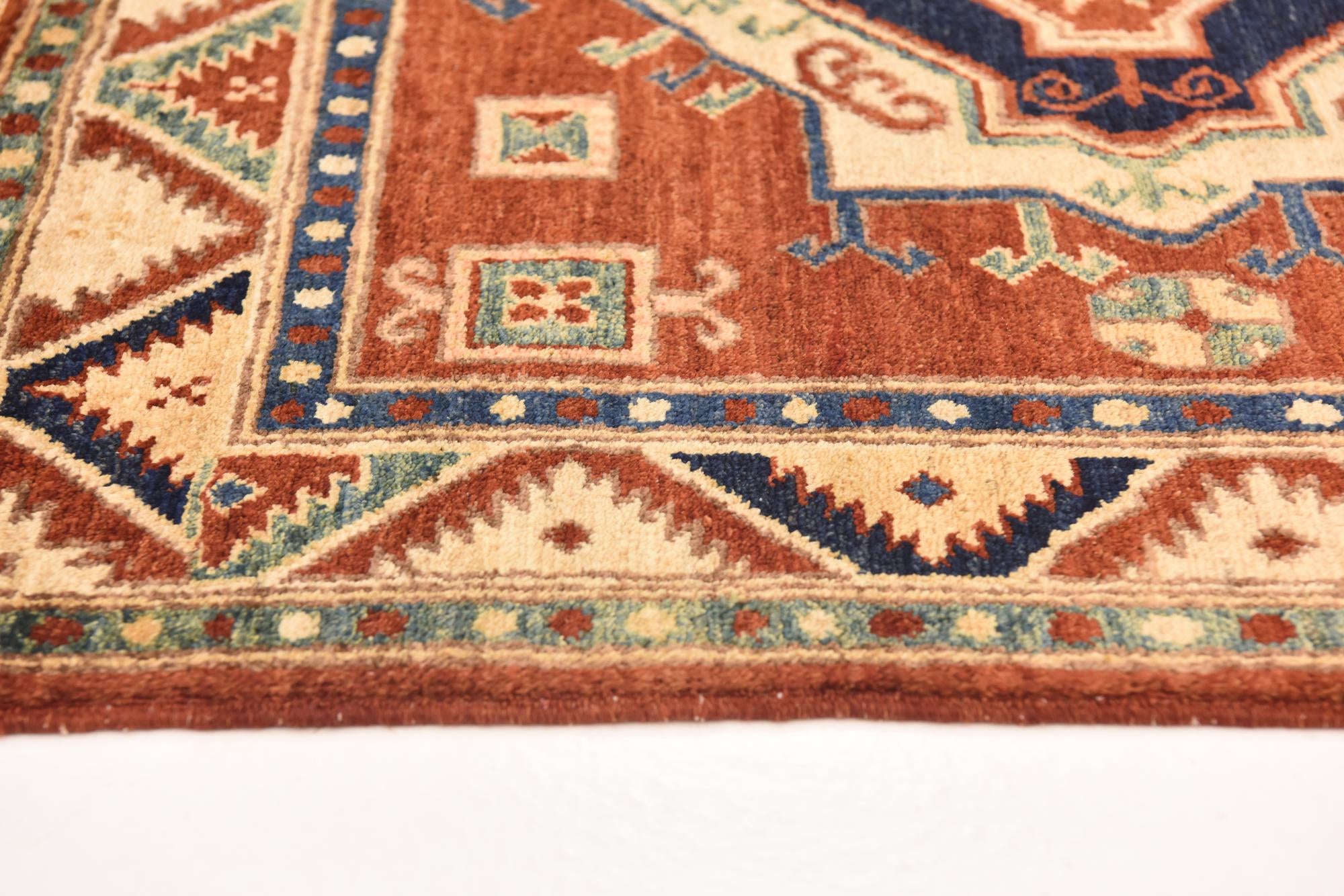3' 1 x 4' 10 Hand Knotted Kazak Rug