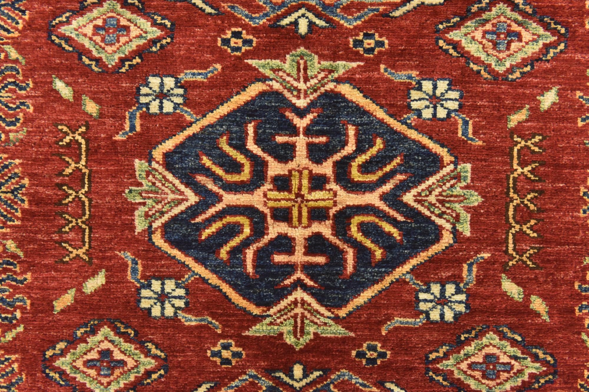 3' 5 x 4' 10 Hand Knotted Kazak Oriental Rug