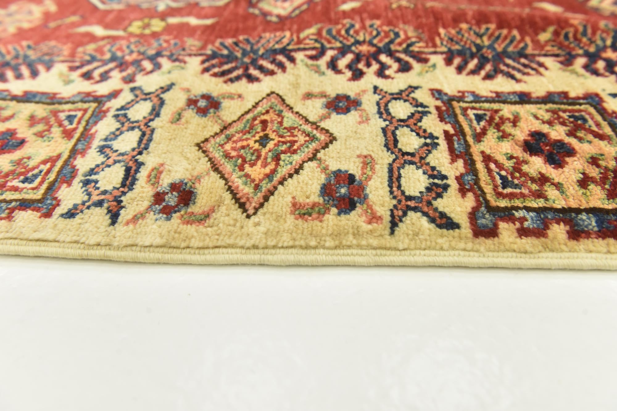 3' 5 x 4' 10 Hand Knotted Kazak Oriental Rug