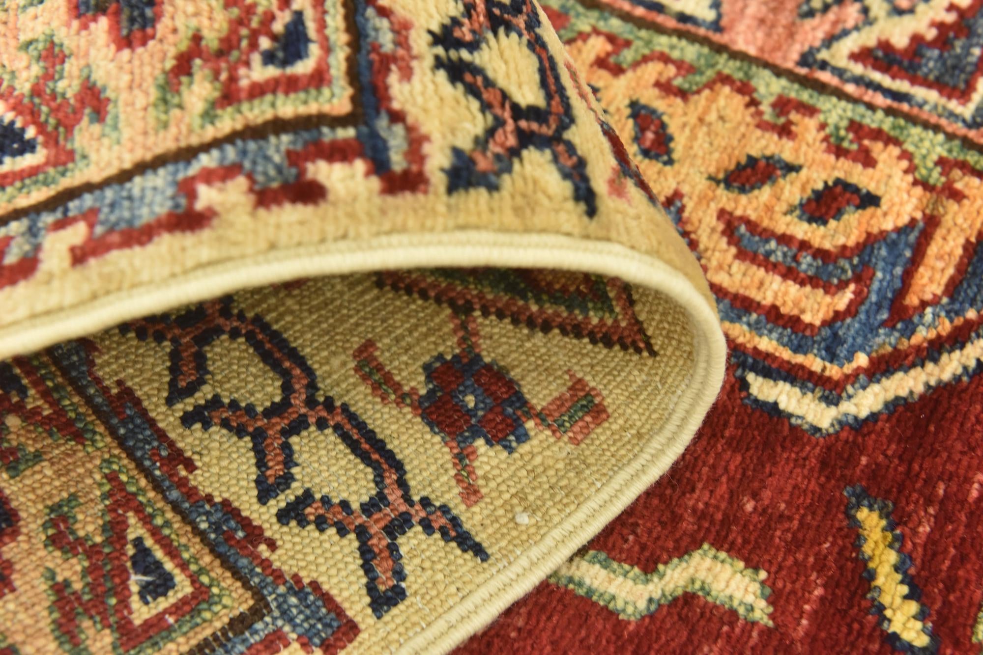 3' 4 x 4' 10 Hand Knotted Kazak Oriental Rug