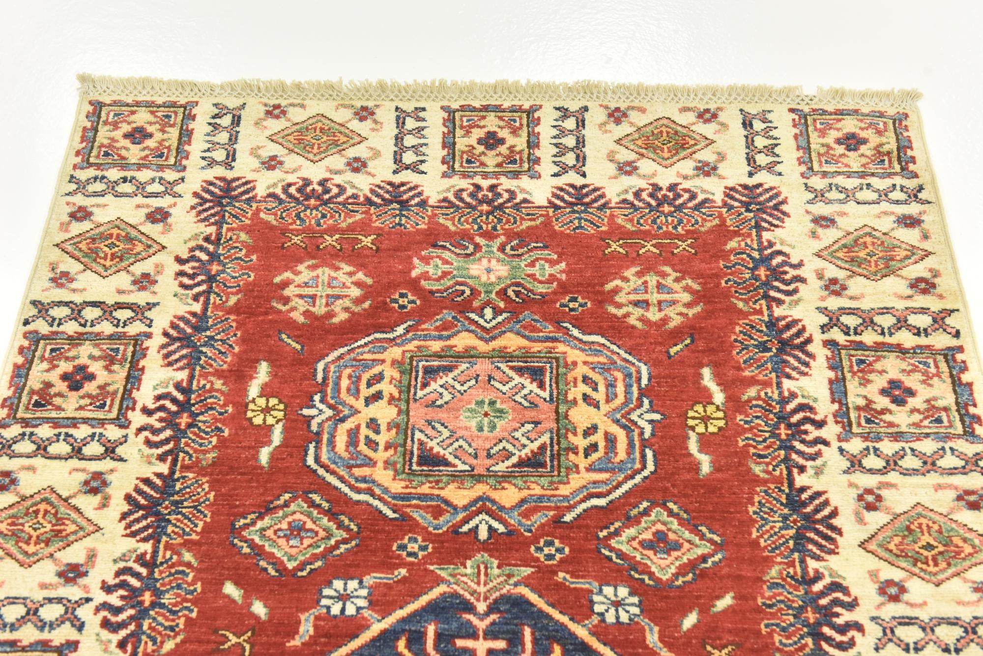 3' 3 x 4' 10 Hand Knotted Kazak Oriental Rug