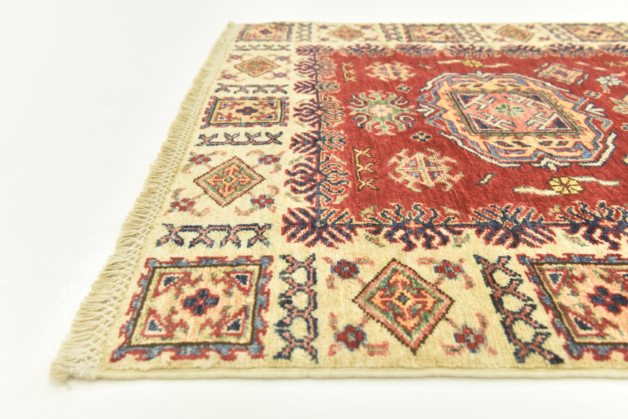 3' 3 x 4' 10 Hand Knotted Kazak Oriental Rug