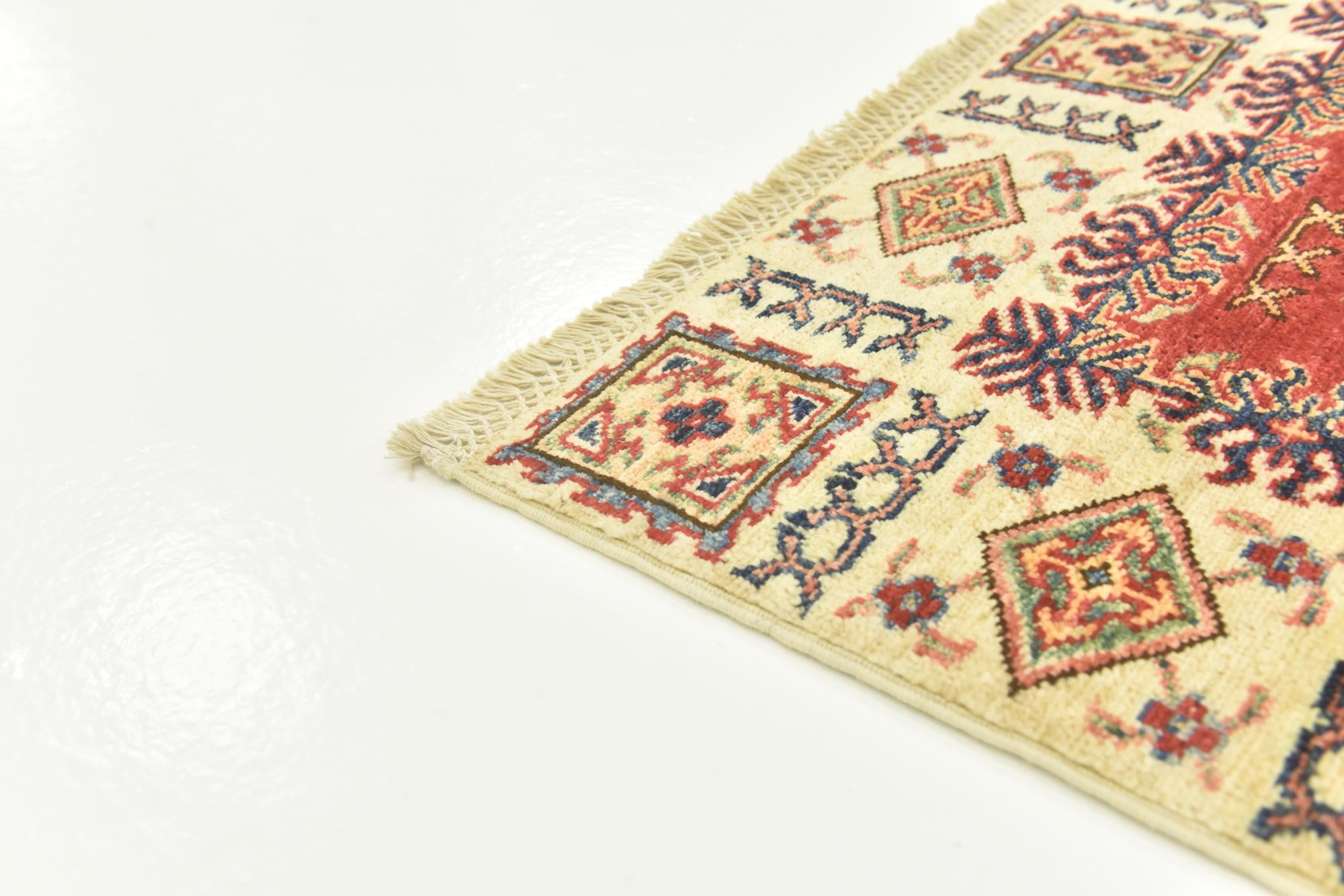 3' 3 x 4' 10 Hand Knotted Kazak Oriental Rug