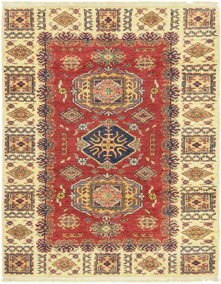 Detail image of 3' 3 x 4' 10 Hand Knotted Kazak Oriental Rug