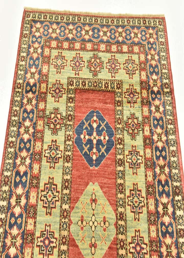 3' 4 x 4' 10 Hand Knotted Kazak Oriental Rug