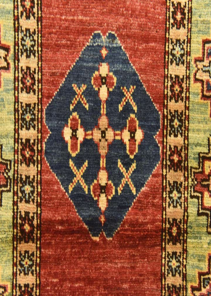 3' 4 x 4' 10 Hand Knotted Kazak Oriental Rug