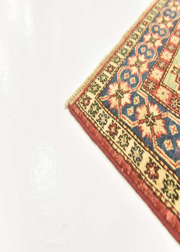 3' 4 x 4' 10 Hand Knotted Kazak Oriental Rug