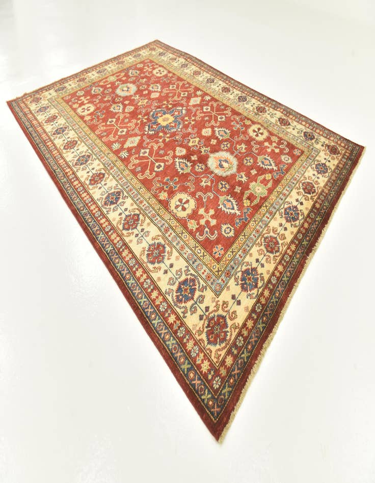 Detail image of 5' 9 x 8'  Hand Knotted Kazak Oriental Rug