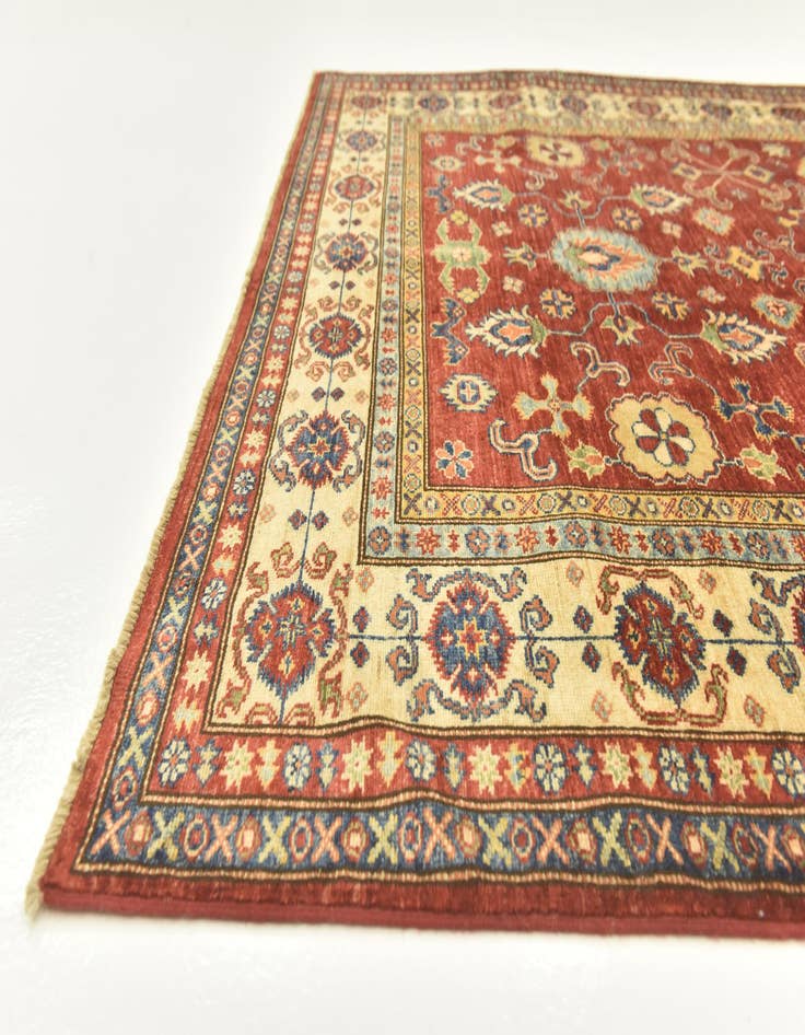 Detail image of 5' 9 x 8'  Hand Knotted Kazak Oriental Rug