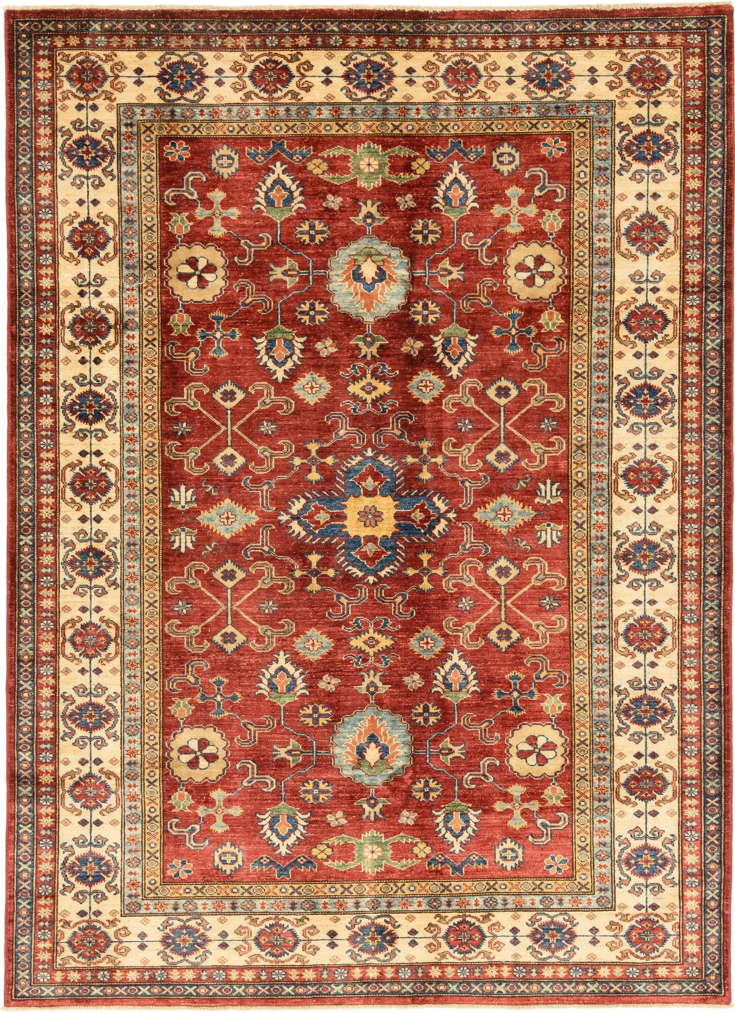 5' 9 x 8' Hand Knotted Kazak Oriental Rug