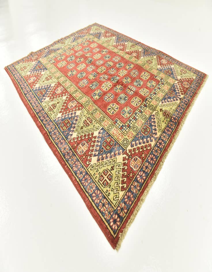 Detail image of 5' x 5' 10  Hand Knotted Kazak Oriental Rug