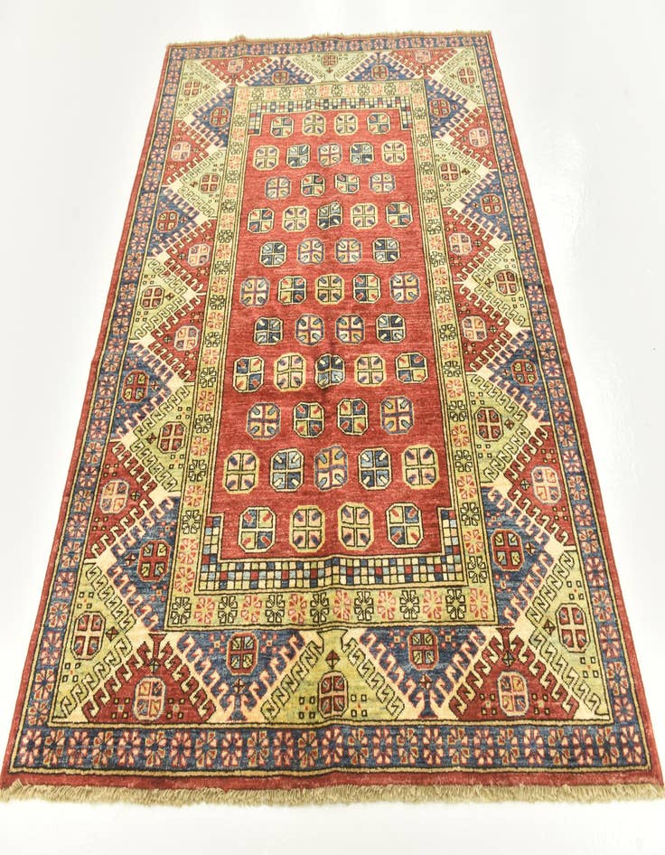 Detail image of 5' x 5' 10  Hand Knotted Kazak Oriental Rug