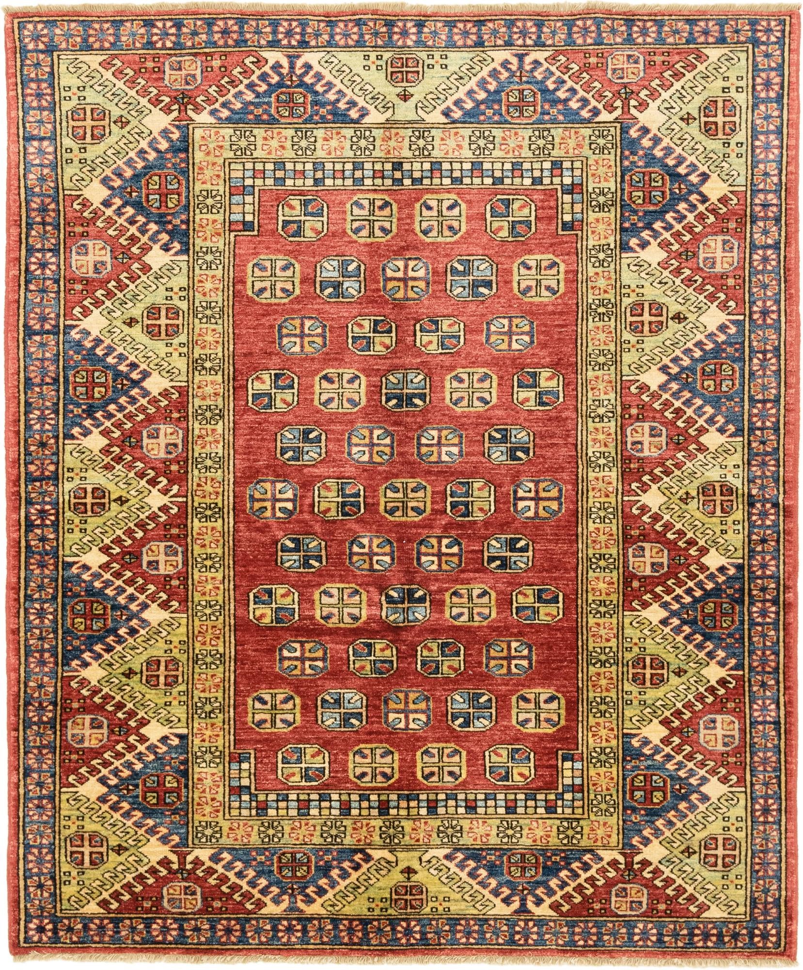 5' x 5' 10 Hand Knotted Kazak Oriental Rug
