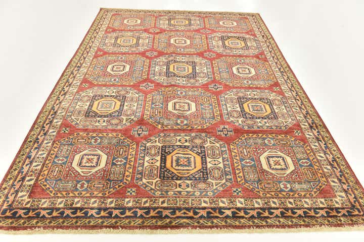 5' 7 x 8' Hand Knotted Kazak Oriental Rug