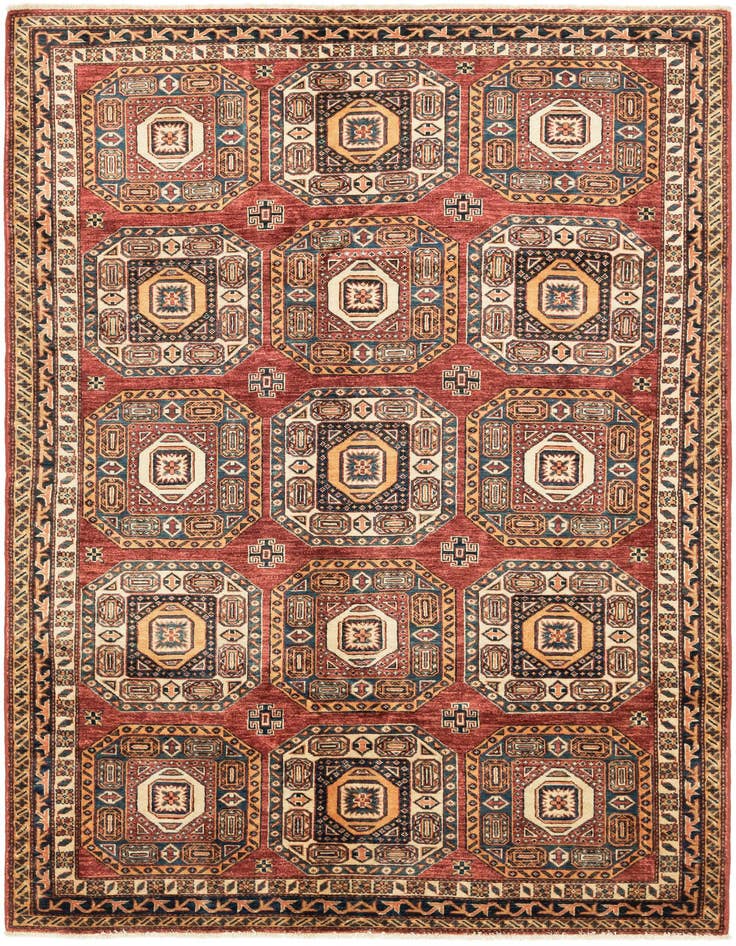 Detail image of 5' 7 x 8' Hand Knotted Kazak Oriental Rug