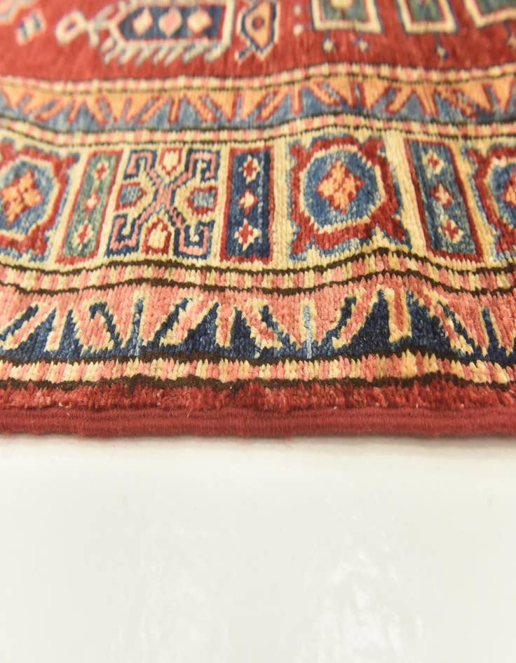 Detail image of 3' 5 x 5'  Hand Knotted Kazak Oriental Rug