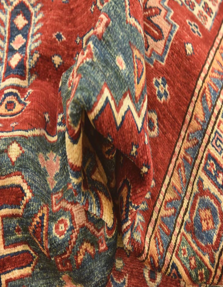 Detail image of 3' 5 x 5'  Hand Knotted Kazak Oriental Rug