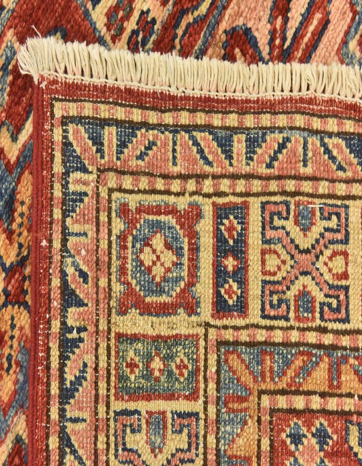 Detail image of 3' 5 x 5'  Hand Knotted Kazak Oriental Rug