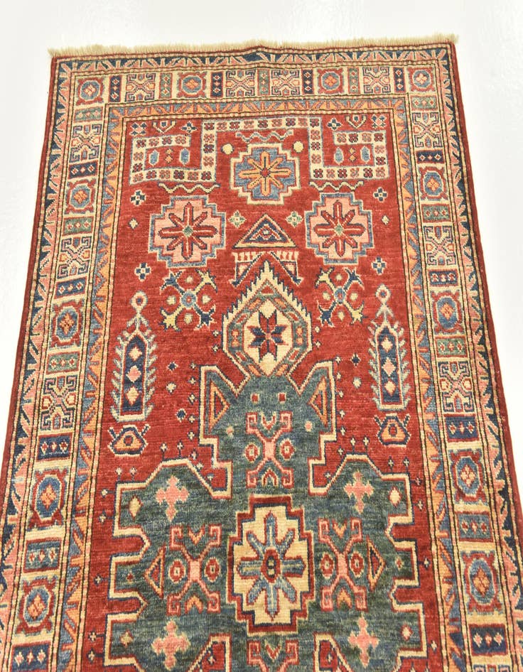 Detail image of 3' 5 x 5'  Hand Knotted Kazak Oriental Rug