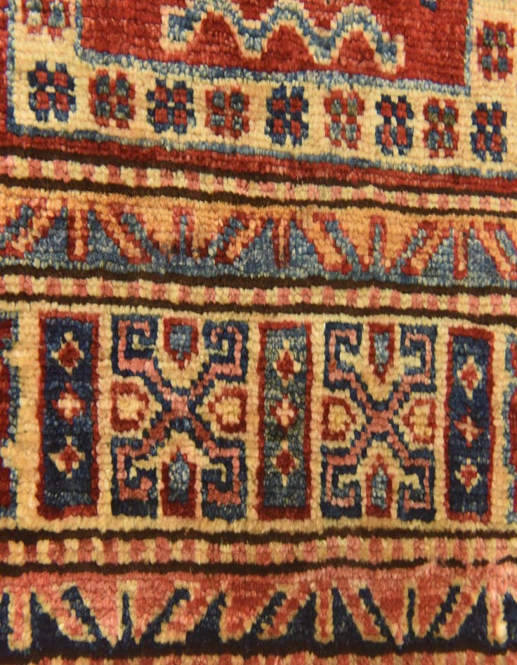 Detail image of 3' 5 x 5'  Hand Knotted Kazak Oriental Rug
