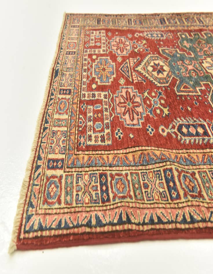 Detail image of 3' 5 x 5'  Hand Knotted Kazak Oriental Rug
