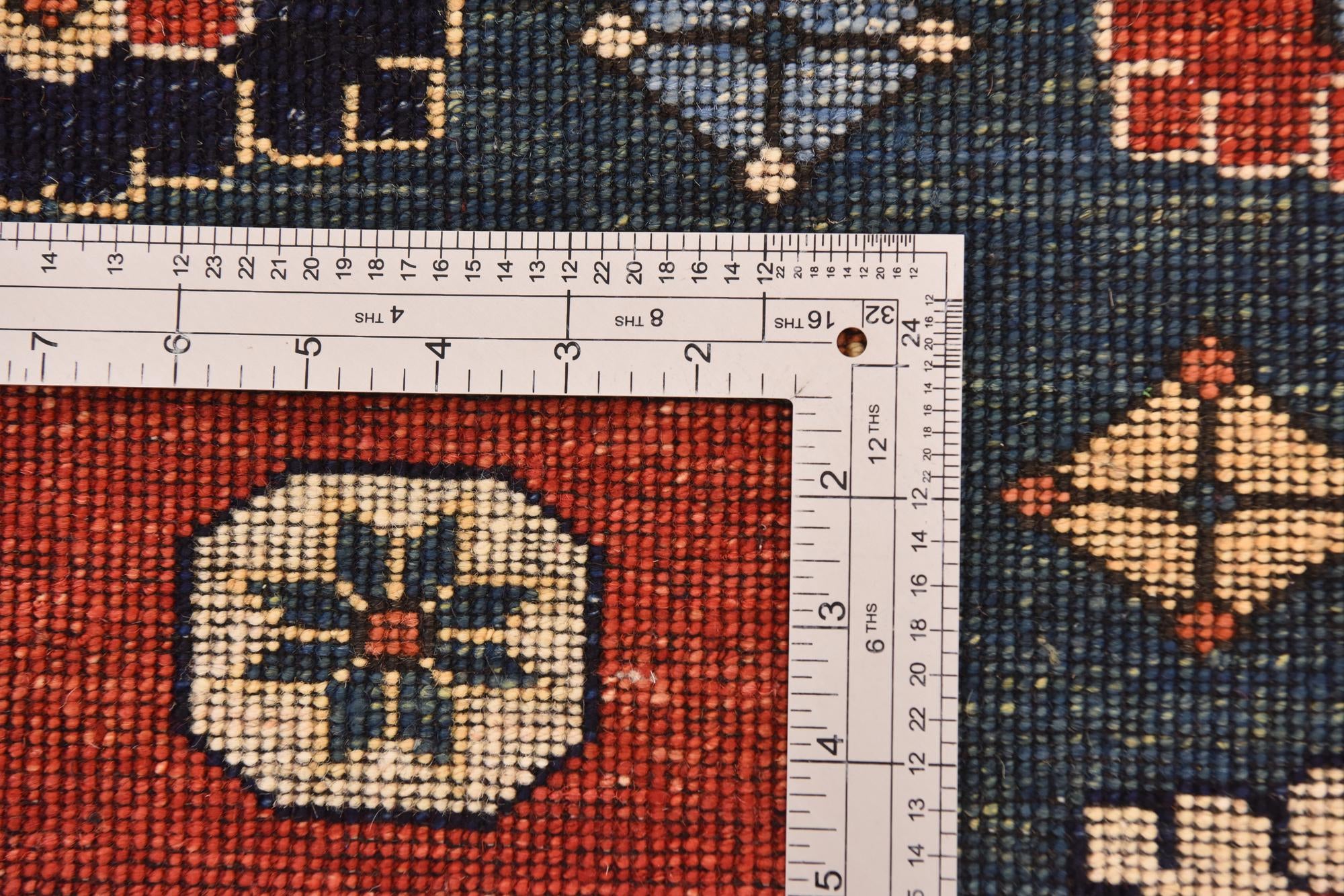 6' 8 x 9' 7 Hand Knotted Kazak Wool Rug