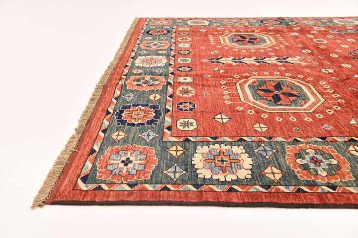 6' 8 x 9' 7 Hand Knotted Kazak Wool Rug