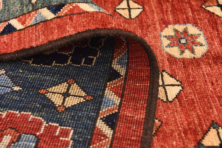 6' 8 x 9' 7 Hand Knotted Kazak Wool Rug