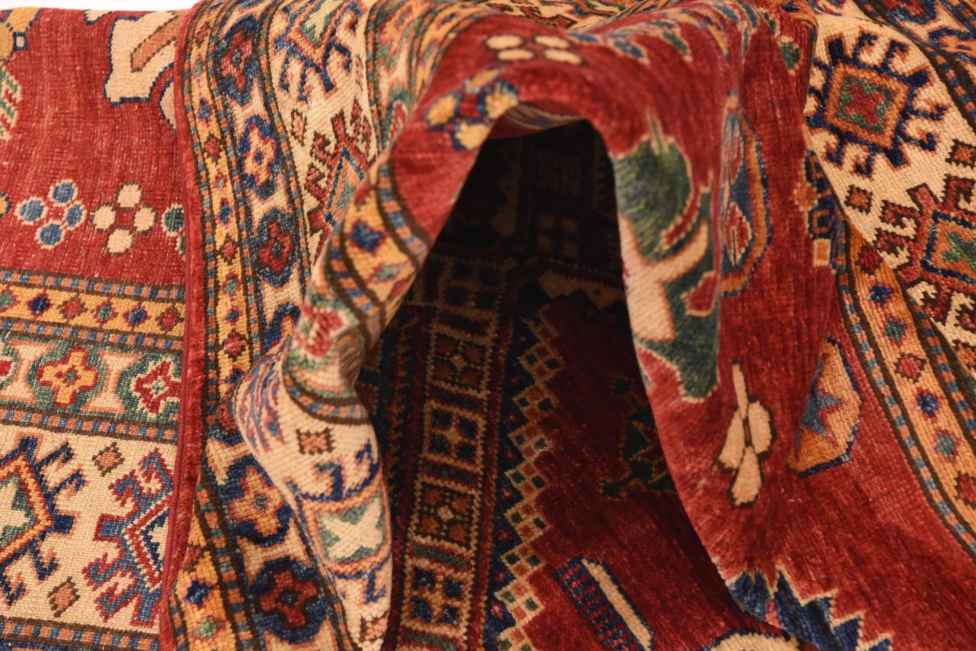 6' 2 x 8' 10 Hand Knotted Kazak Oriental Rug