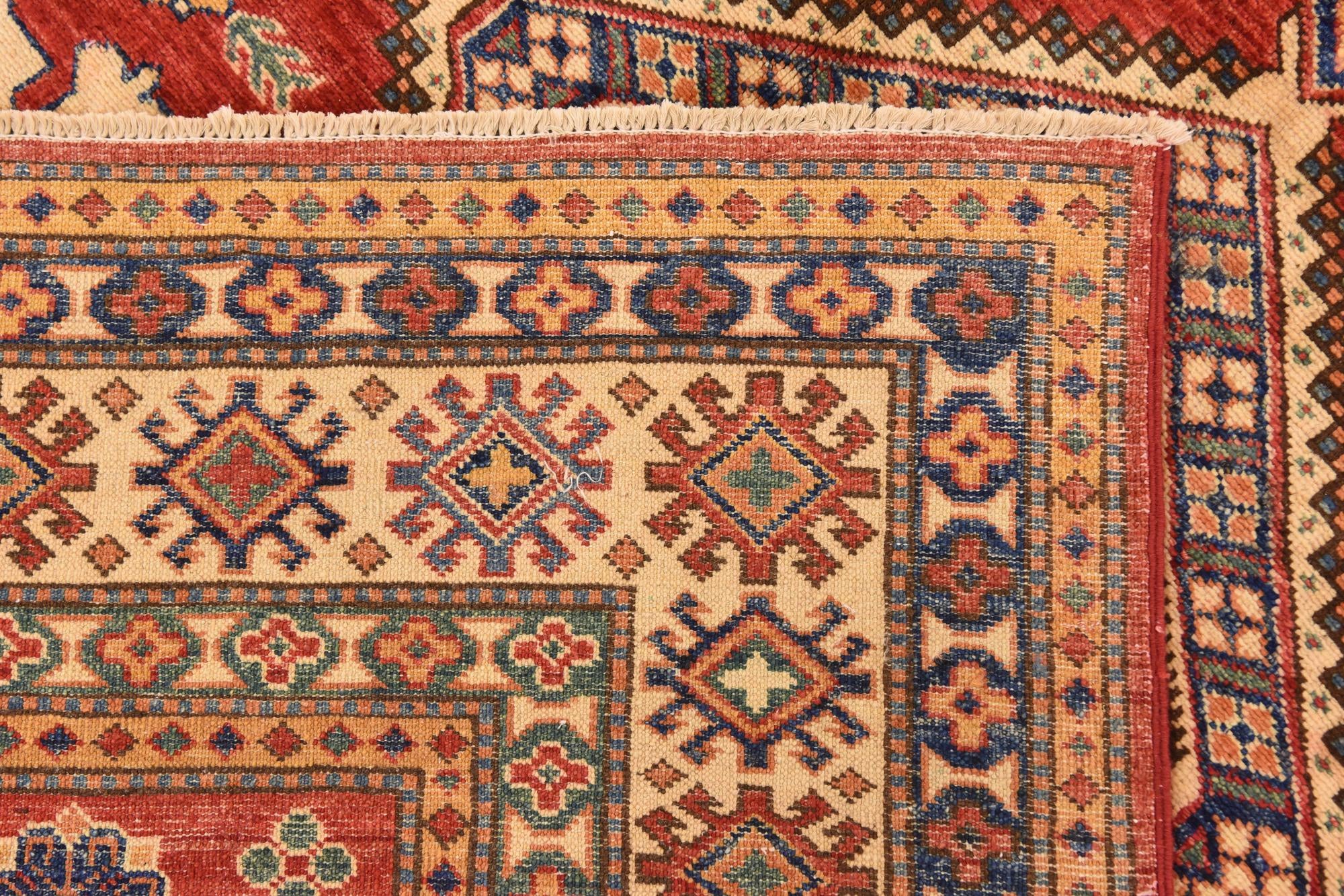 6' 2 x 8' 10 Hand Knotted Kazak Oriental Rug