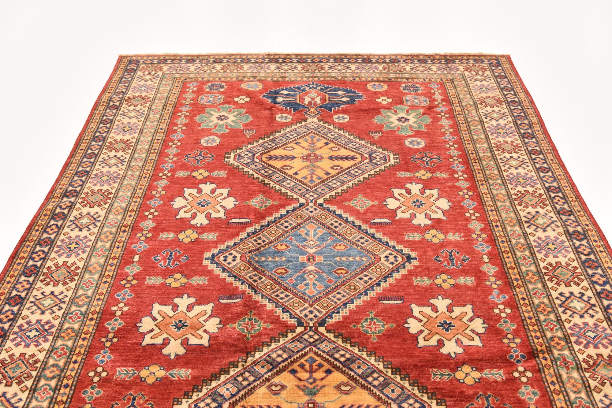 6' 2 x 8' 10 Hand Knotted Kazak Oriental Rug
