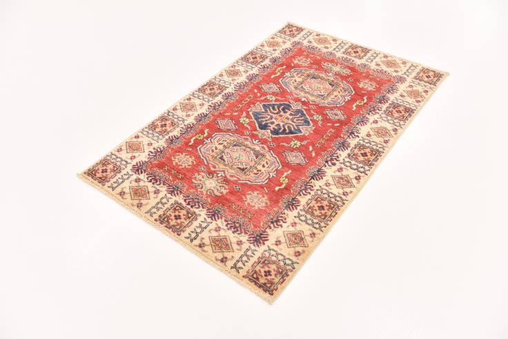 Detail image of 3' 1 x 4' 11 Hand Knotted Kazak Oriental Rug