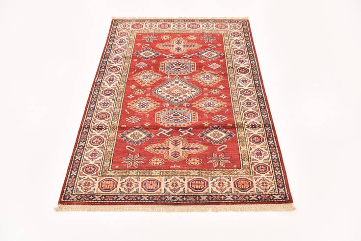 Detail image of 3' 4 x 5' Hand Knotted Kazak Oriental Rug