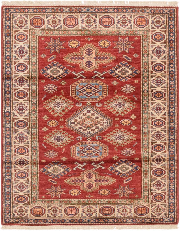 Detail image of 3' 4 x 5' Hand Knotted Kazak Oriental Rug