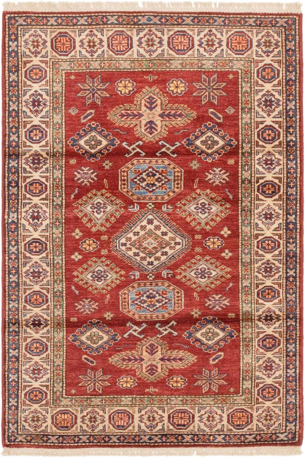 Detail image of 3' 4 x 5' Hand Knotted Kazak Oriental Rug